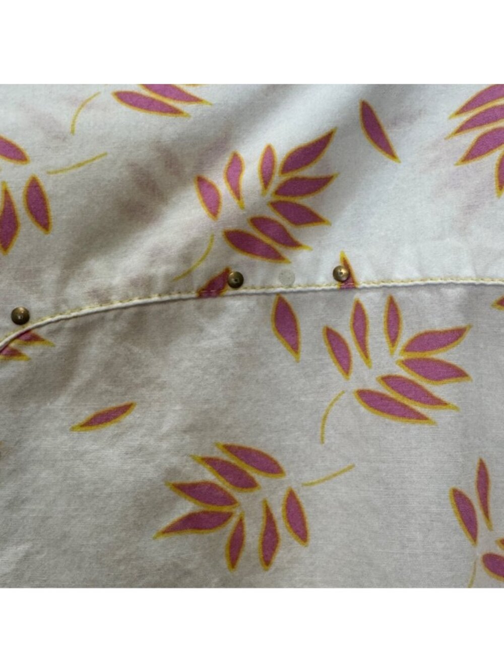 Vintage Rockies Western Shirt Women's XL Barrel Cuffs Floral Pink Snaps Yoke - Picture 8 of 12
